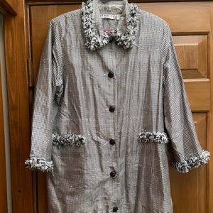 Black and White Gingham Print Jacket